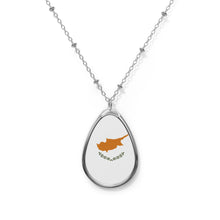 Cyprus Flag Oval Necklace | Cypriot Heritage Pendant | Rep Ya Flag