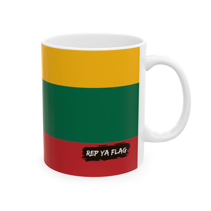 Lithuania Flag Coffee Tea Mug 11oz 15oz | Rep Ya Flag Ceramic Mug