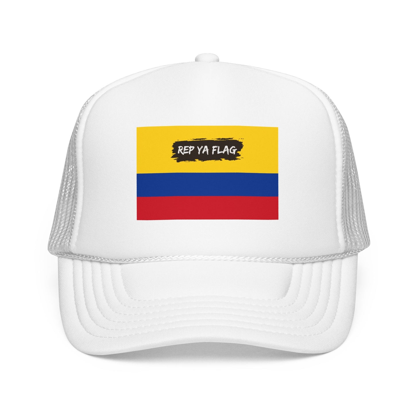 Colombia Flag Foam Trucker Hat | Colombian Pride Snapback Cap | Rep Ya Flag