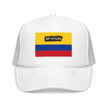 Colombia Flag Foam Trucker Hat | Colombian Pride Snapback Cap | Rep Ya Flag