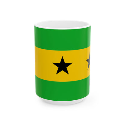São Tomé and Príncipe Flag Coffee Mug 11oz & 15oz | São Toméan Heritage Ceramic Mug | Rep Ya Flag