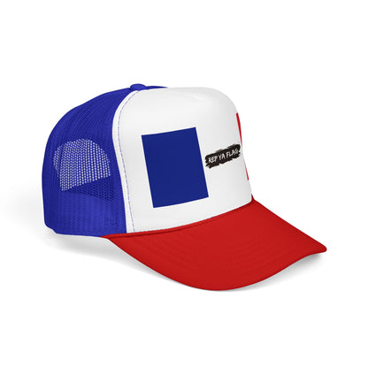 France Flag Foam Trucker Hat | French Pride Snapback Cap | Rep Ya Flag