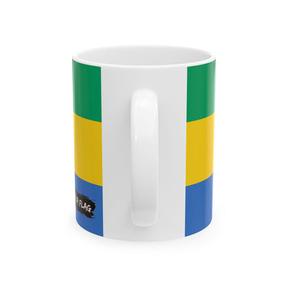 Gabon Flag Coffee Tea Mug 11oz 15oz | Rep Ya Flag Ceramic Mug