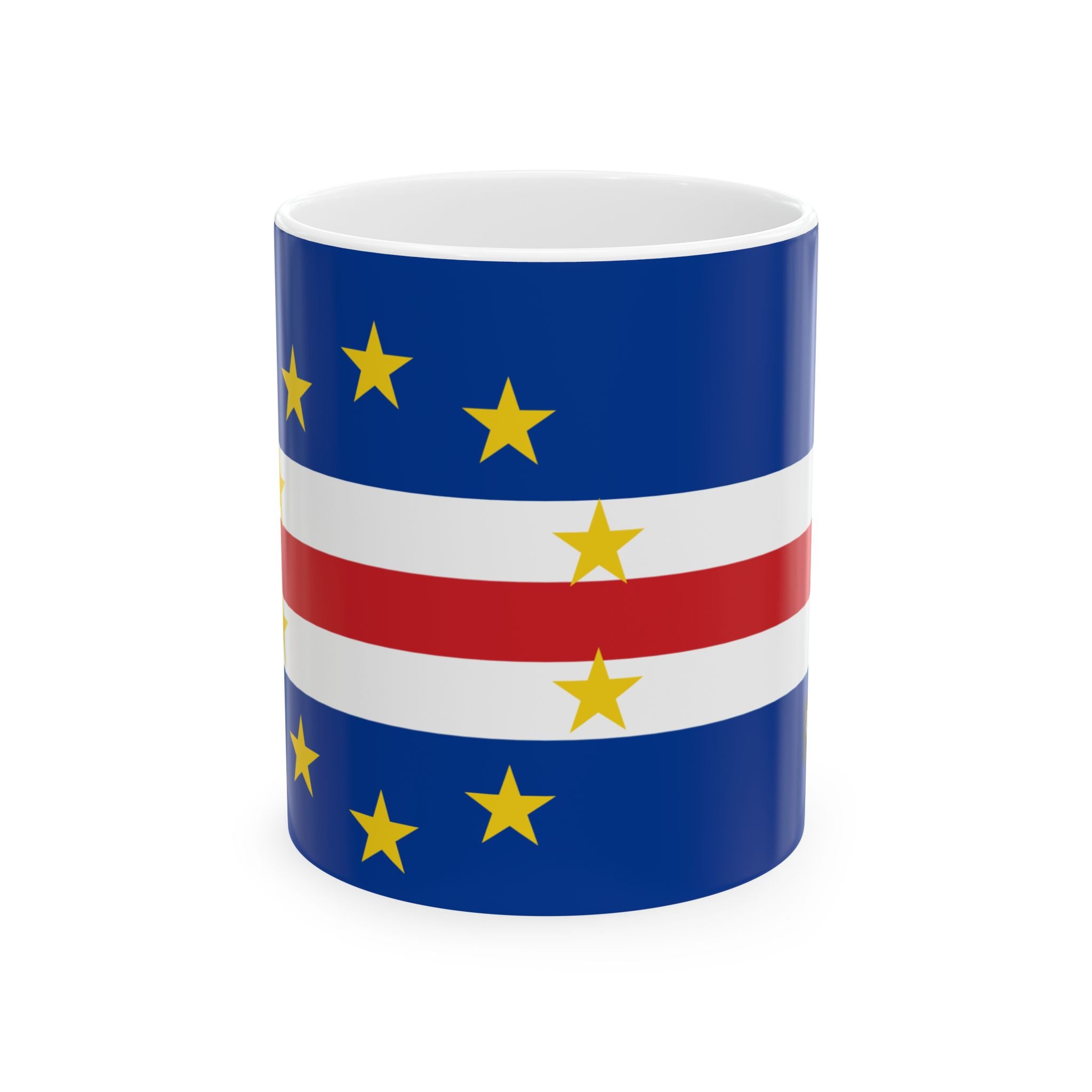 Cabo Verde Flag Coffee Tea Mug 11oz 15oz | Rep Ya Flag Ceramic Mug