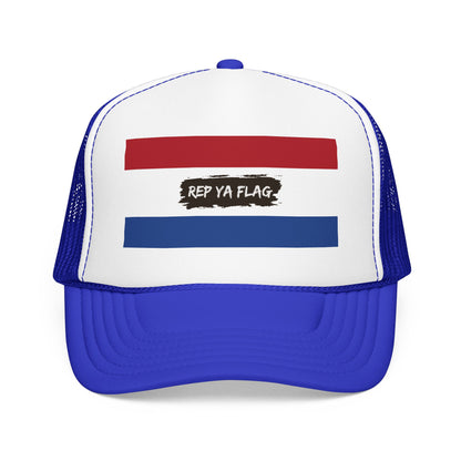 Netherlands Flag Foam Trucker Hat | Dutch Pride Snapback Cap | Rep Ya Flag