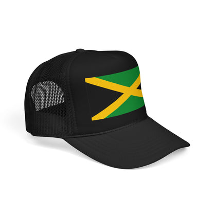 Jamaica Flag Foam Trucker Hat | Jamaican Pride Snapback Cap | Rep Ya Flag
