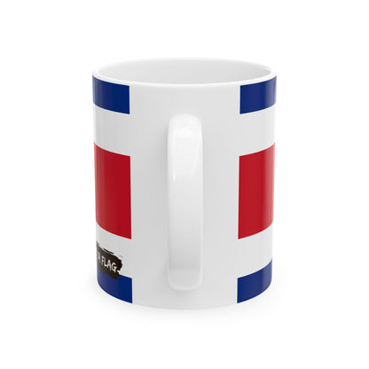 Costa Rica Flag Coffee Tea Mug 11oz 15oz | Costa Rican Heritage Mug | Rep Ya Flag