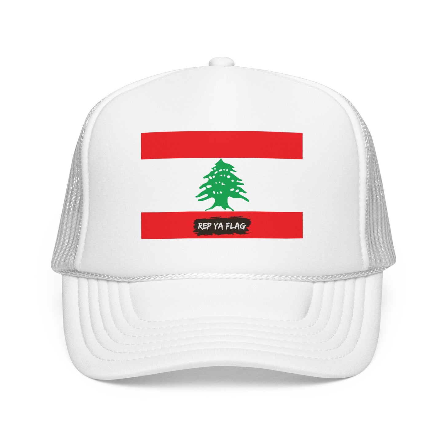 Lebanon Flag Foam Trucker Hat | Lebanese Pride Snapback Cap | Rep Ya Flag