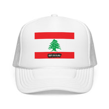 Lebanon Flag Foam Trucker Hat | Lebanese Pride Snapback Cap | Rep Ya Flag