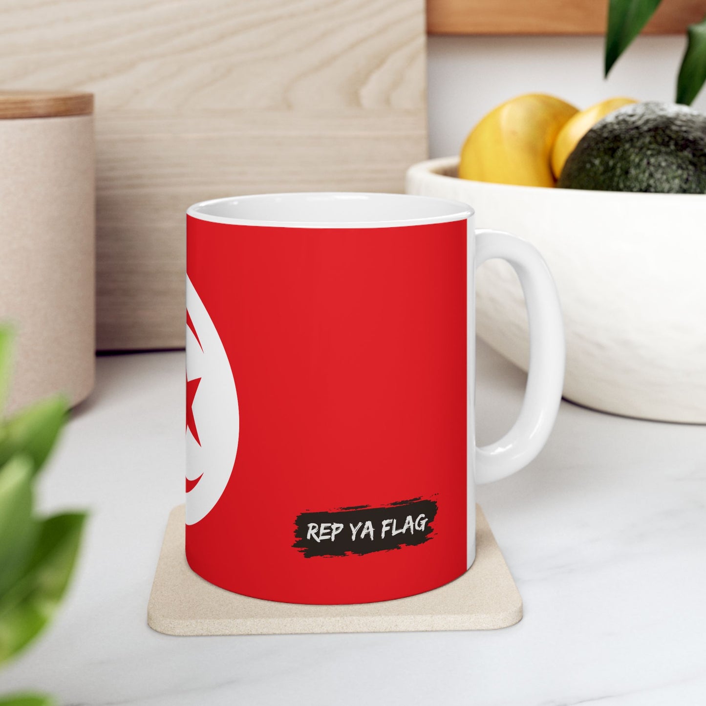 Tunisia Flag Coffee Tea Mug 11oz 15oz | Rep Ya Flag Ceramic Mug