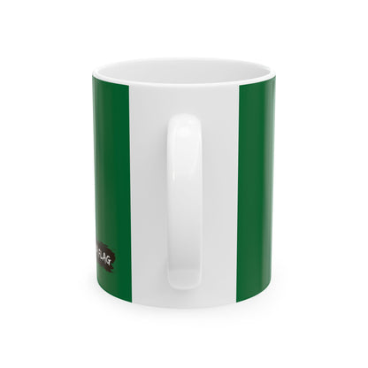 Saudi Arabia Flag Coffee Mug 11oz & 15oz | Saudi Heritage Ceramic Coffee Tea Mug | Rep Ya Flag