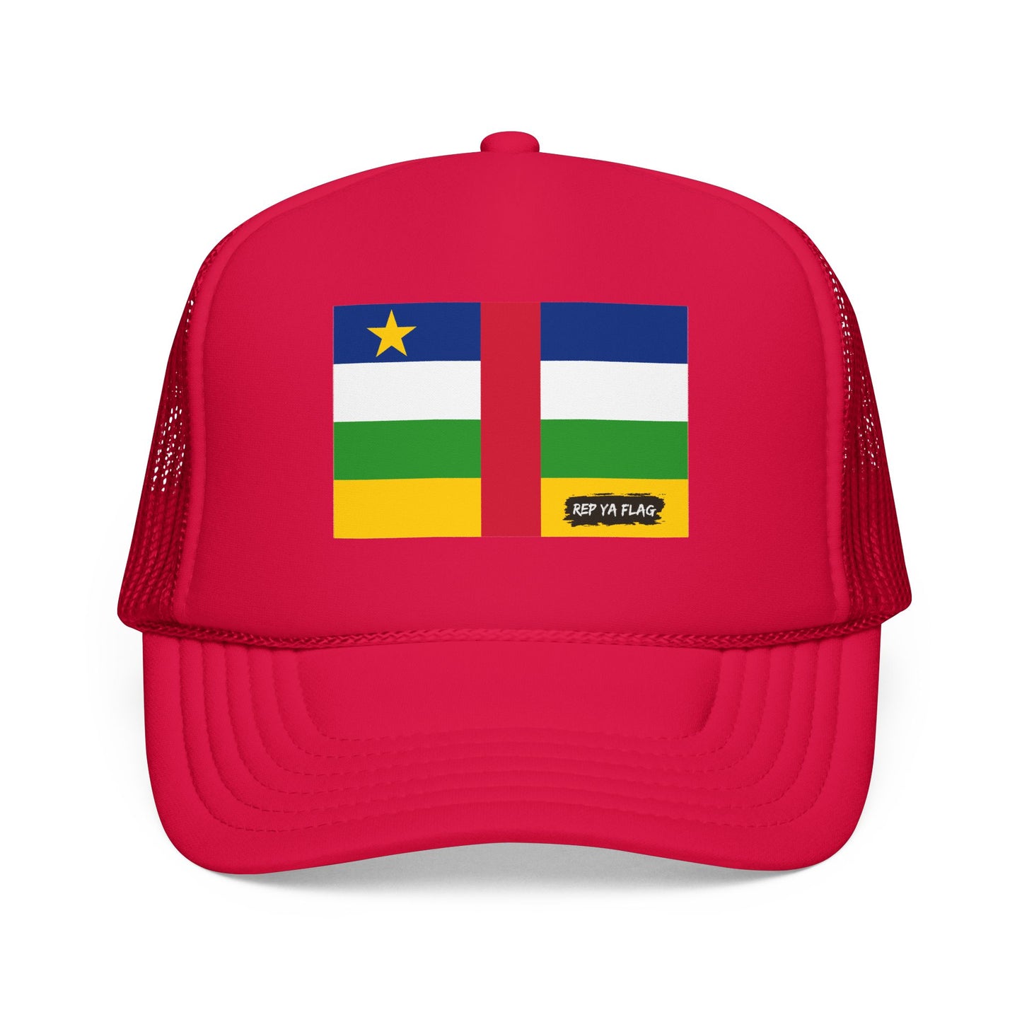 Central African Republic Flag Foam Trucker Hat | Central African Pride Snapback Cap | Rep Ya Flag