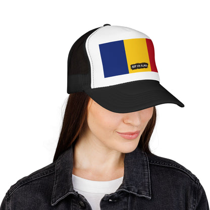 Romania Flag Foam Trucker Hat | Romanian Pride Snapback Cap | Rep Ya Flag