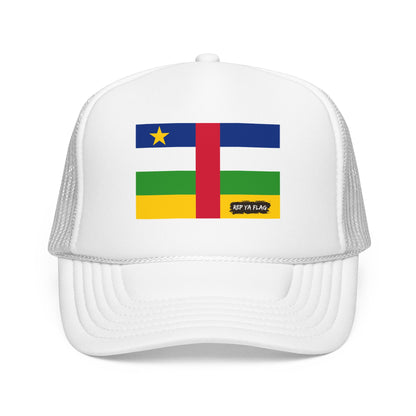 Central African Republic Flag Foam Trucker Hat | Central African Pride Snapback Cap | Rep Ya Flag