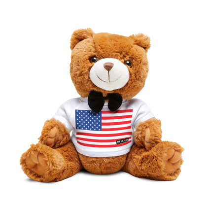 USA Teddy Bear | United States Flag Plush | American Gift | Patriotic Stuffed Animal | Heritage Keepsake Bear