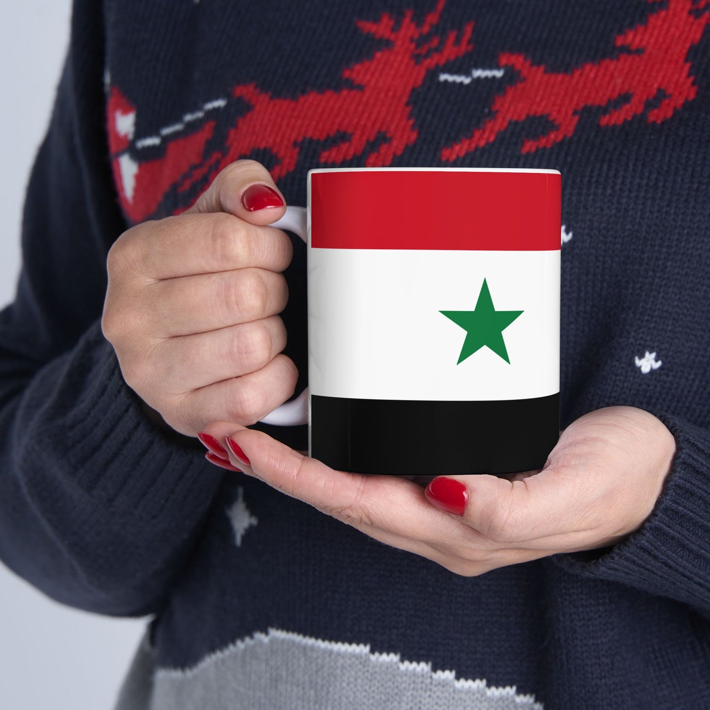 Syria Flag Coffee Tea Mug 11oz 15oz | Rep Ya Flag Ceramic Mug