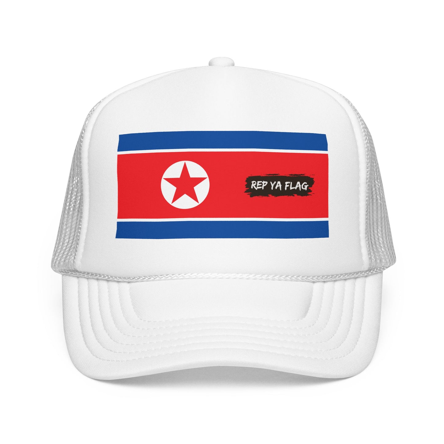 North Korea Flag Foam Trucker Hat | North Korean Pride Snapback Cap | Rep Ya Flag