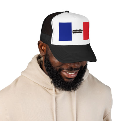France Flag Foam Trucker Hat | French Pride Snapback Cap | Rep Ya Flag