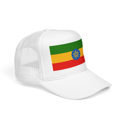 Ethiopia Flag Foam Trucker Hat | Ethiopian Pride Snapback Cap | Rep Ya Flag