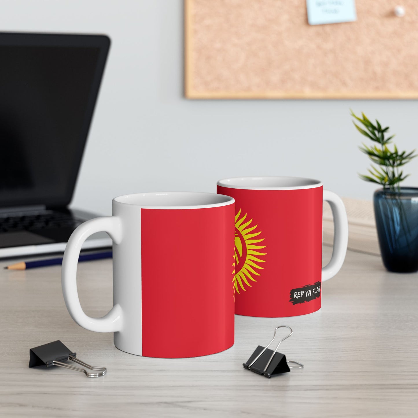 Kyrgyzstan Flag Coffee Tea Mug 11oz 15oz | Rep Ya Flag Ceramic Mug