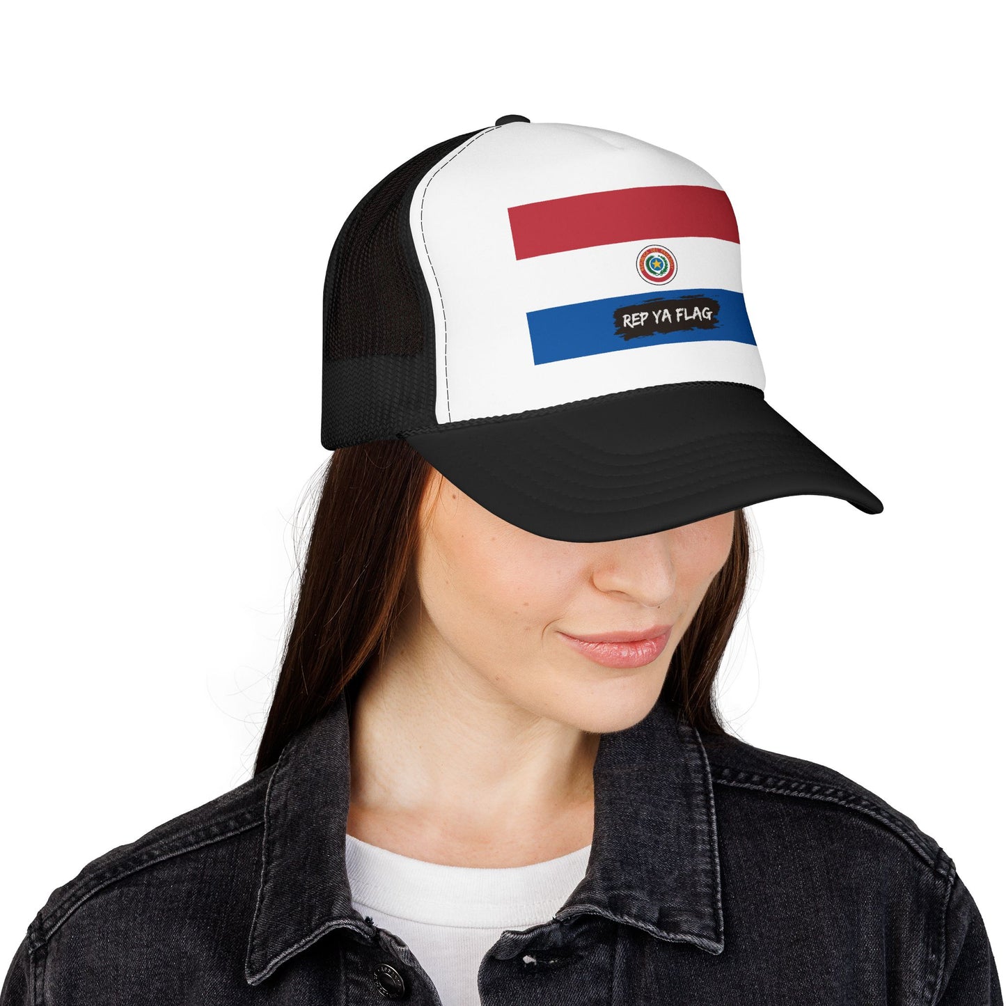 Paraguay Flag Foam Trucker Hat | Paraguayan Pride Snapback Cap | Rep Ya Flag