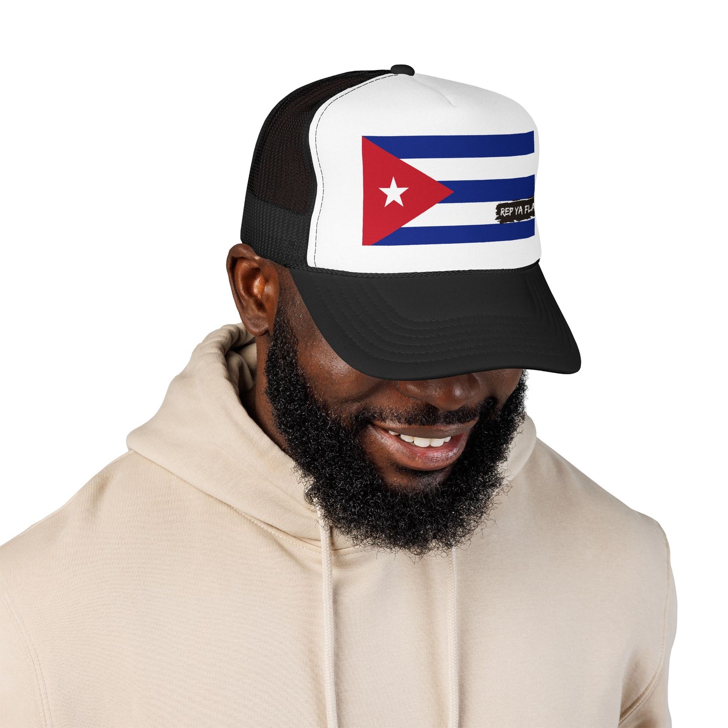Cuba Flag Foam Trucker Hat | Cuban Pride Snapback Cap | Rep Ya Flag