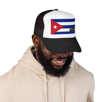 Cuba Flag Foam Trucker Hat | Cuban Pride Snapback Cap | Rep Ya Flag