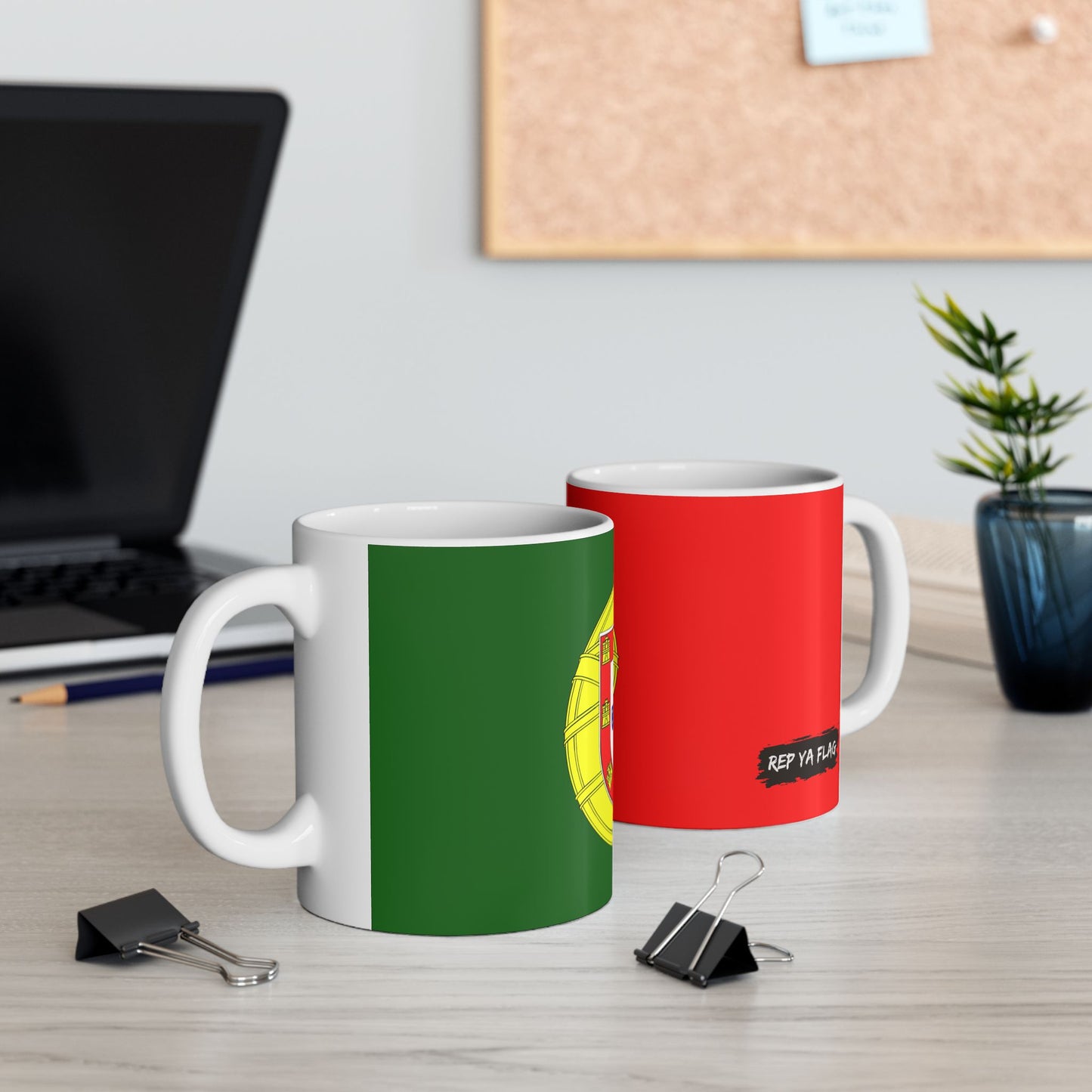 Portugal Flag Coffee Tea Mug 11oz 15oz | Rep Ya Flag Ceramic Mug