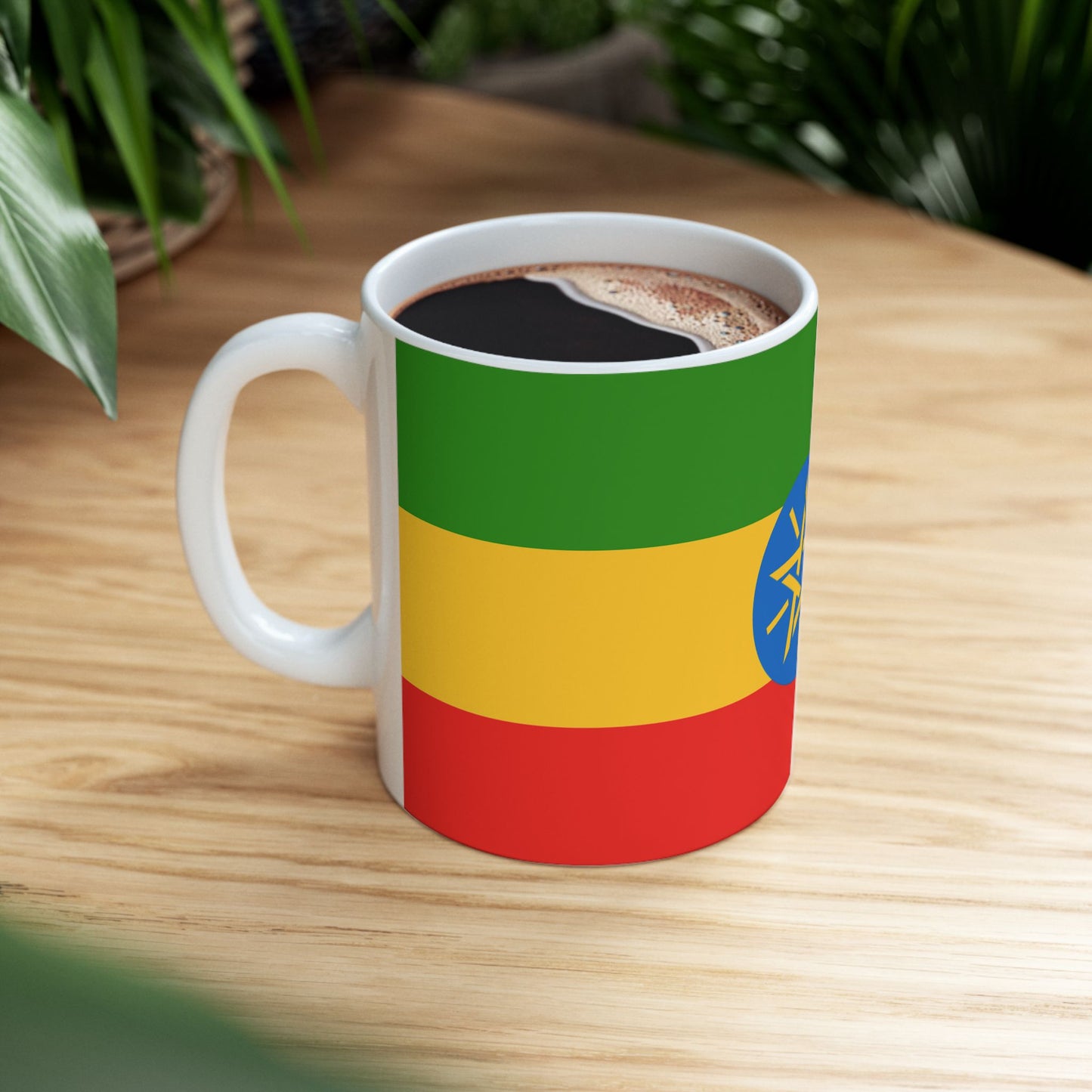 Ethiopia Flag Coffee Tea Mug 11oz 15oz | Rep Ya Flag Ceramic Mug
