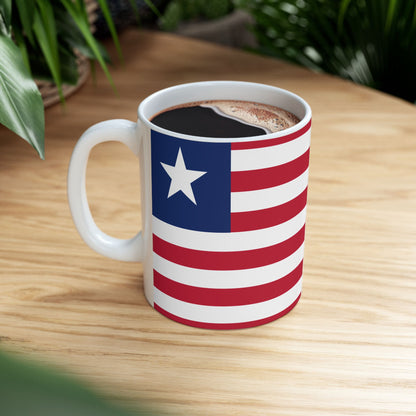 Liberia Flag Coffee Tea Mug 11oz 15oz | Rep Ya Flag Ceramic Mug