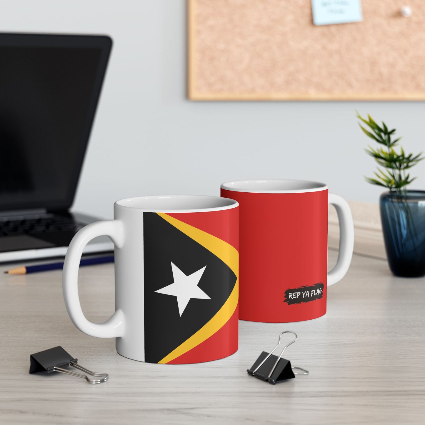 Timor-Leste Flag Coffee Tea Mug 11oz 15oz | Rep Ya Flag Ceramic Mug