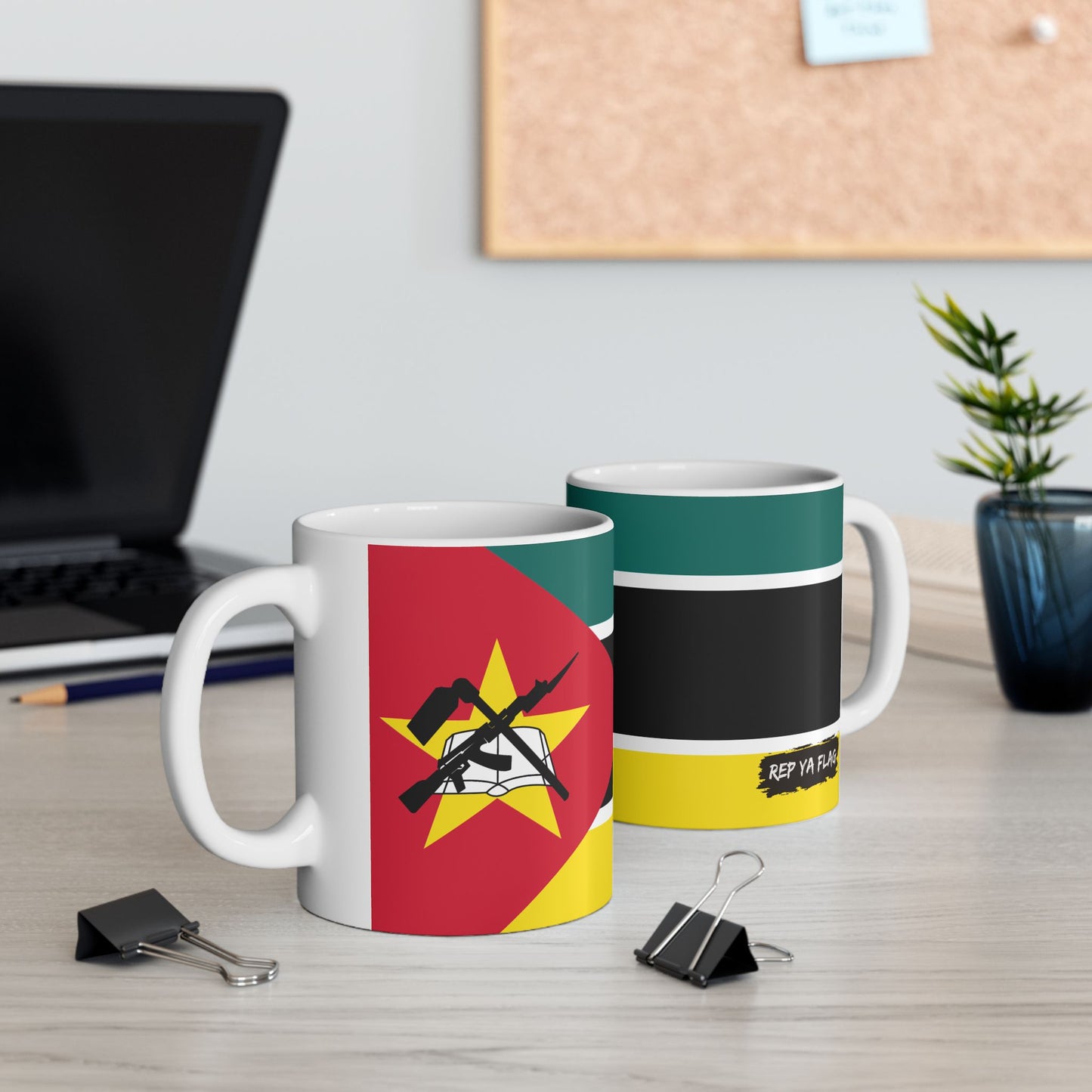 Mozambique Flag Coffee Tea Mug 11oz 15oz | Rep Ya Flag Ceramic Mug