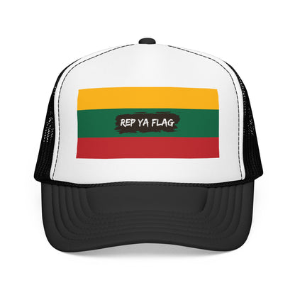 Lithuania Flag Foam Trucker Hat | Lithuanian Pride Snapback Cap | Rep Ya Flag