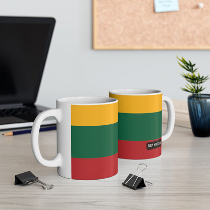 Lithuania Flag Coffee Tea Mug 11oz 15oz | Rep Ya Flag Ceramic Mug