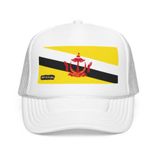 Brunei Flag Foam Trucker Hat | Bruneian Pride Snapback Cap | Rep Ya Flag