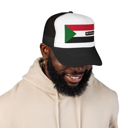 Sudan Flag Foam Trucker Hat | Rep Ya Flag design