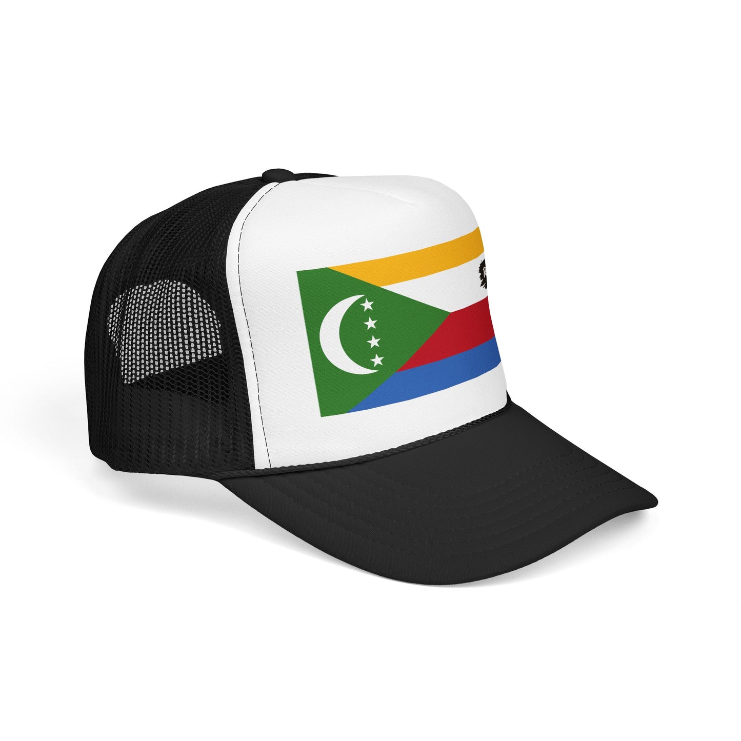 Comoros Flag Foam Trucker Hat | Comorian Pride Snapback Cap | Rep Ya Flag