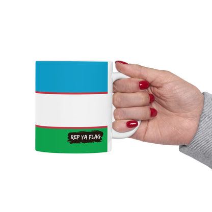 Uzbekistan Flag Coffee Tea Mug 11oz 15oz | Rep Ya Flag Ceramic Mug
