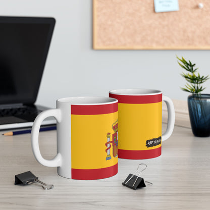 Spain Flag Coffee Tea Mug 11oz 15oz | Rep Ya Flag Ceramic Mug