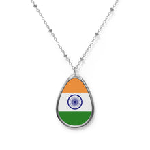 India Flag Oval Necklace | Indian Heritage Pendant | Rep Ya Flag