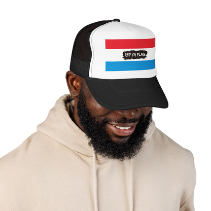 Luxembourg Flag Foam Trucker Hat | Luxembourg Pride Snapback Cap | Rep Ya Flag