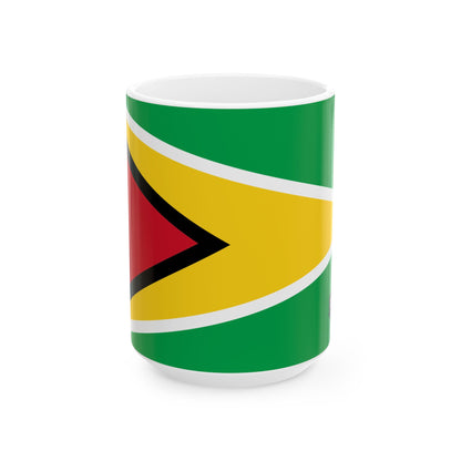 Guyana Flag Coffee Tea Mug 11oz 15oz | Rep Ya Flag Ceramic Mug