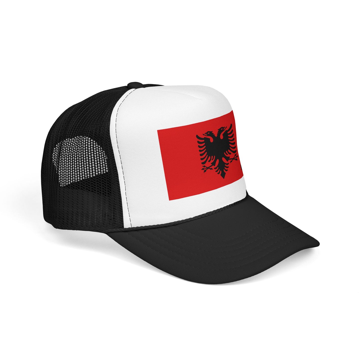 Albania Flag Foam Trucker Hat | Albanian Pride Snapback Cap | Rep Ya Flag