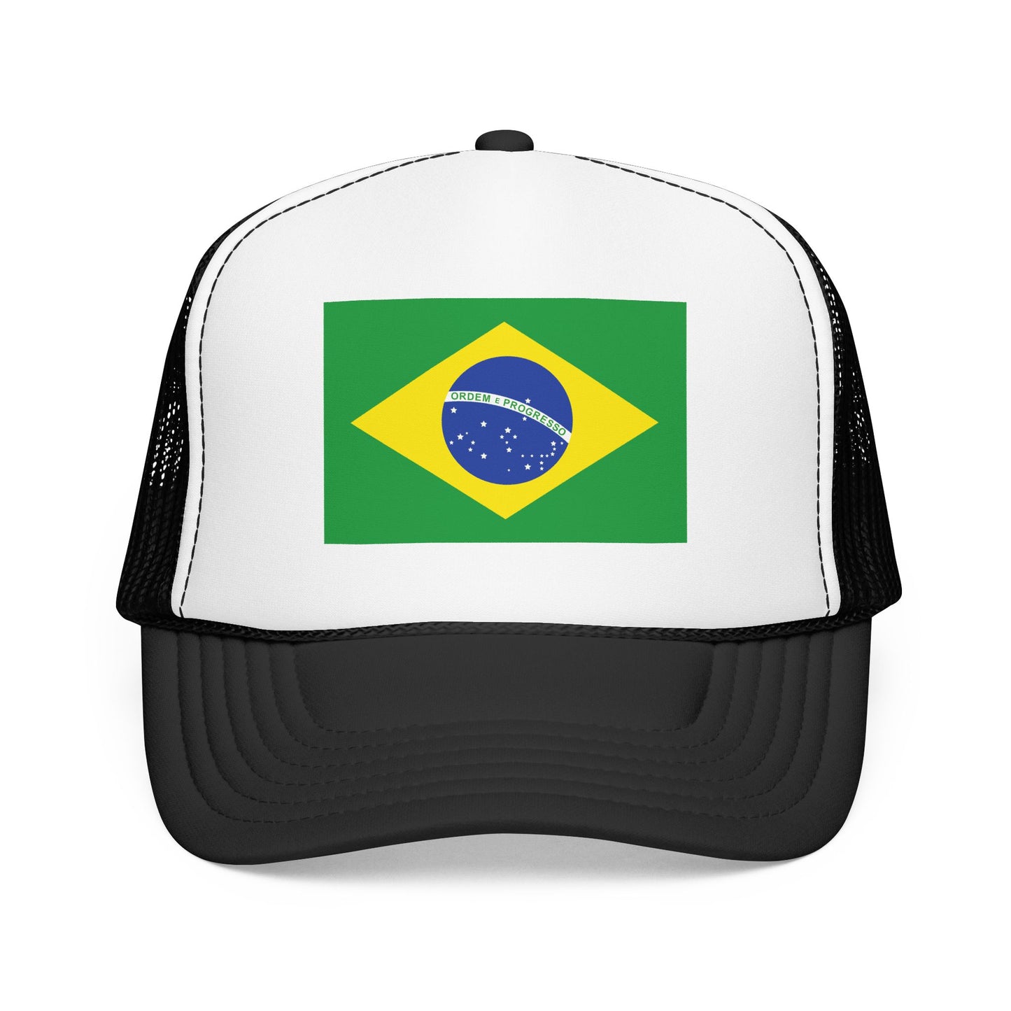 Brazil Flag Foam Trucker Hat | Brazilian Pride Snapback Cap | Rep Ya Flag