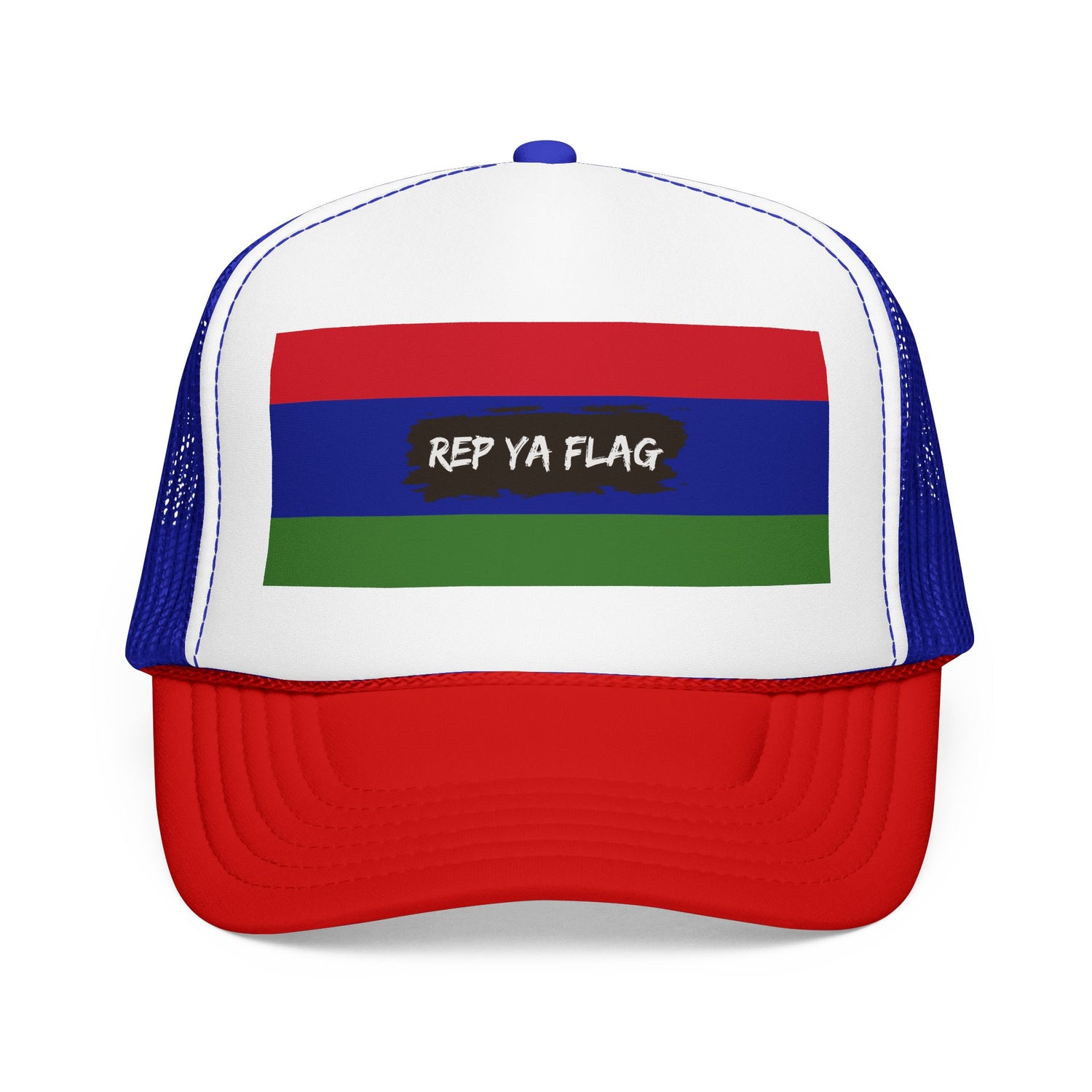 Gambia Flag Foam Trucker Hat | Gambian Pride Snapback Cap | Rep Ya Flag