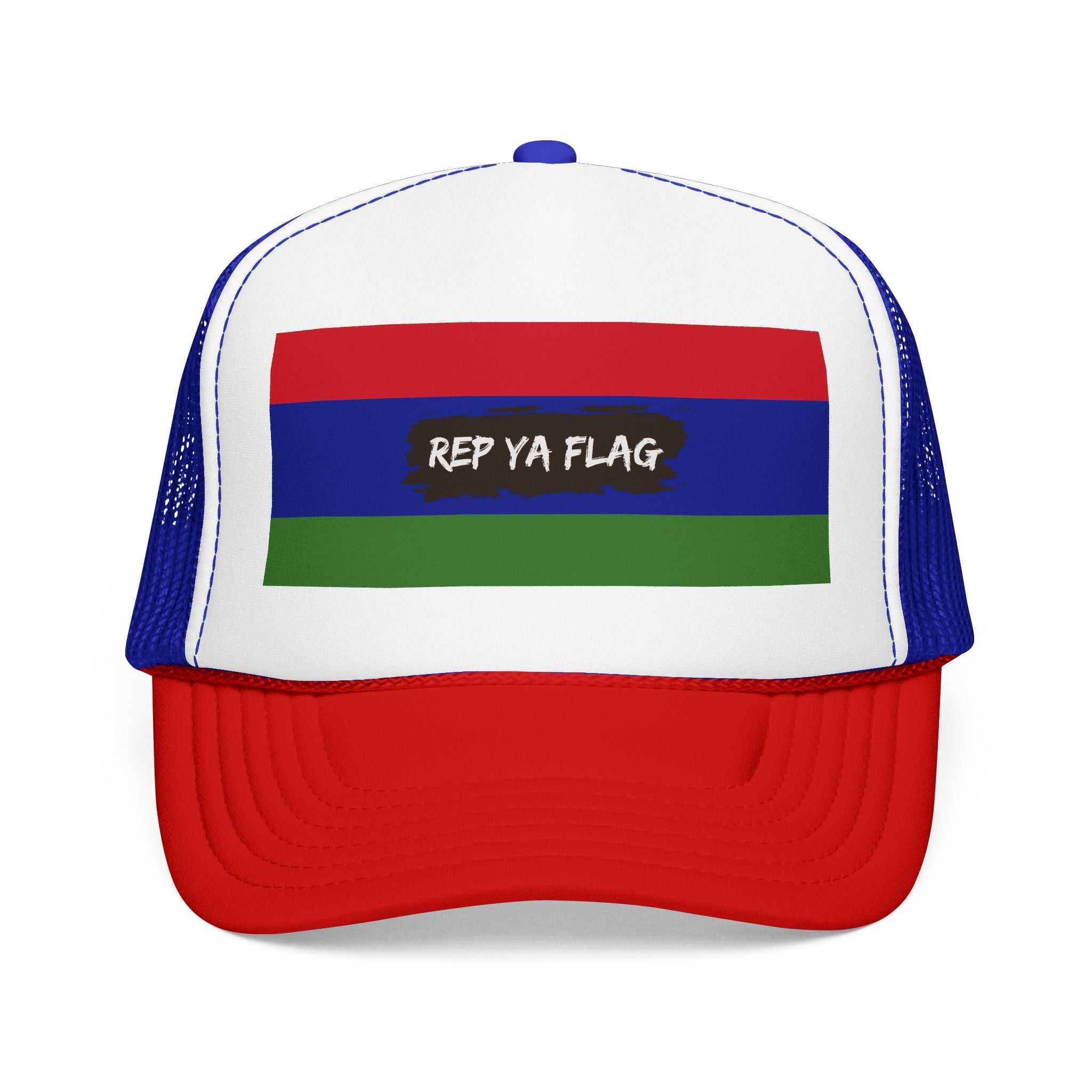 Gambia Flag Foam Trucker Hat | Gambian Pride Snapback Cap | Rep Ya Flag