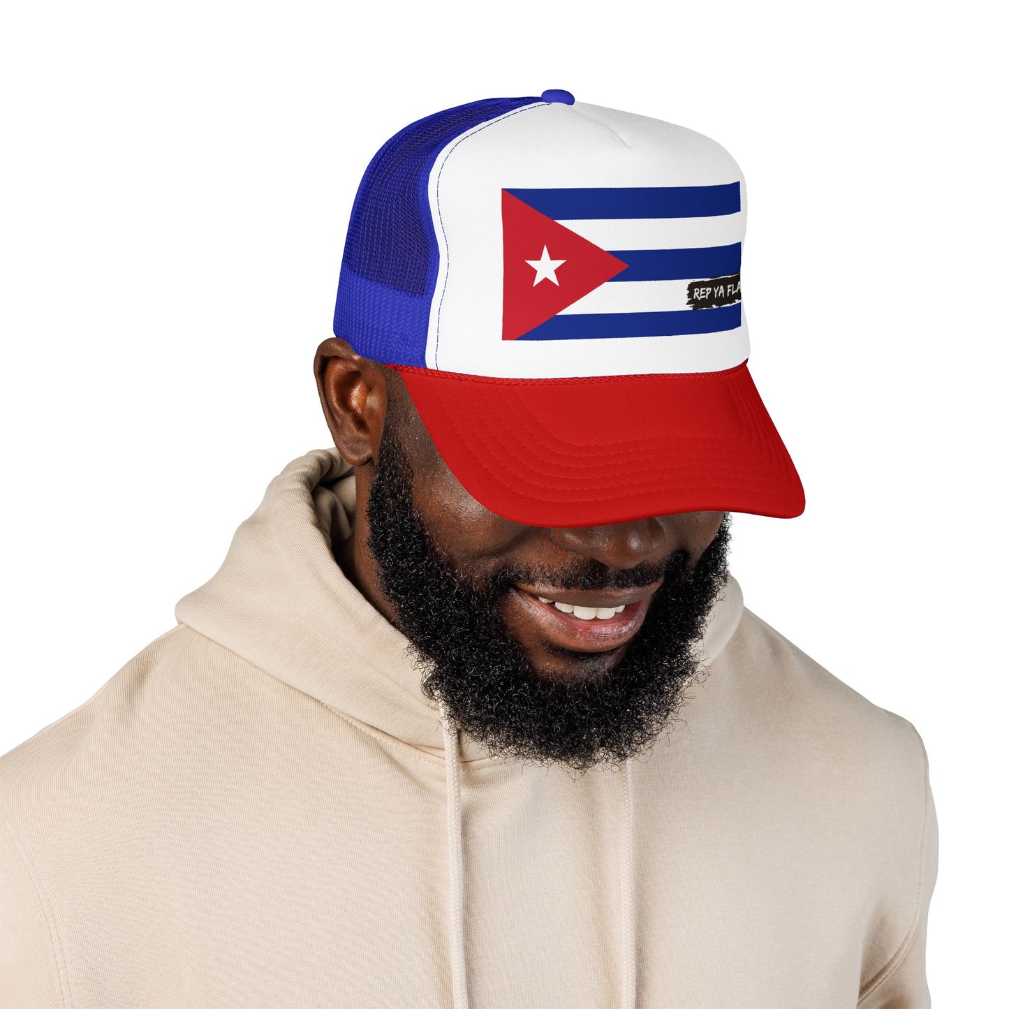 Cuba Flag Foam Trucker Hat | Cuban Pride Snapback Cap | Rep Ya Flag