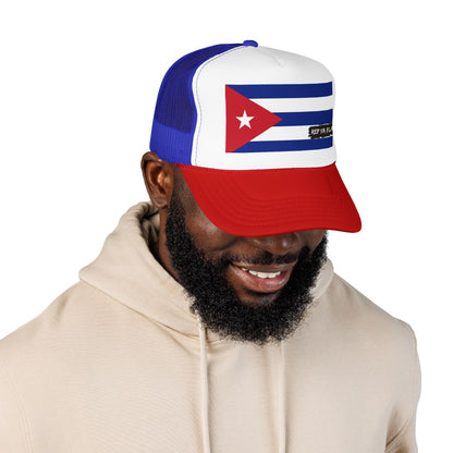 Cuba Flag Foam Trucker Hat | Cuban Pride Snapback Cap | Rep Ya Flag