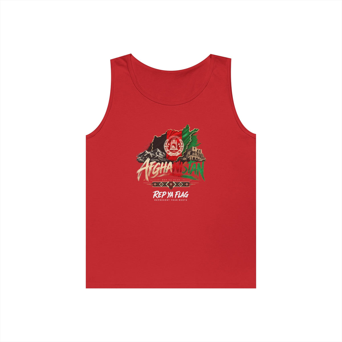 Afghanistan Flag Graphic Tank Top — 'Rep My Flag' Patriotic Design