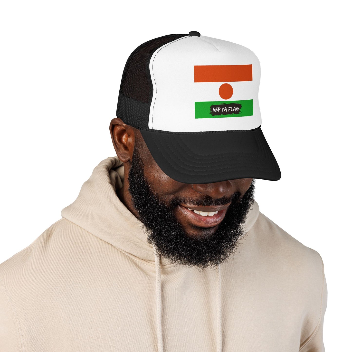 Niger Flag Foam Trucker Hat | Nigerien Pride Snapback Cap | Rep Ya Flag